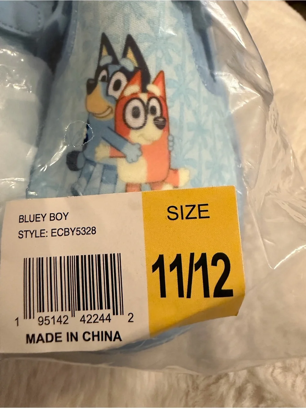 Disney Light Blue Kids Water Shoes with Bluey and Friends